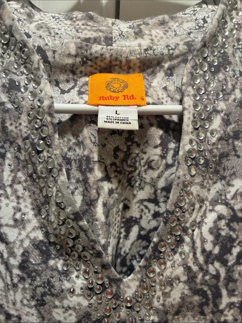 Ruby Rd. Gray Marble-Print Open Cardigan - Picture 8 of 11